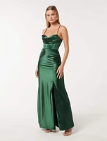 Luna Corset Satin Maxi