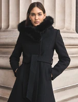 Josephine Faux Fur Hooded Coat