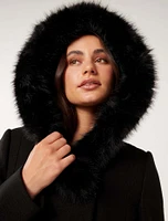 Josephine Faux Fur Hooded Coat