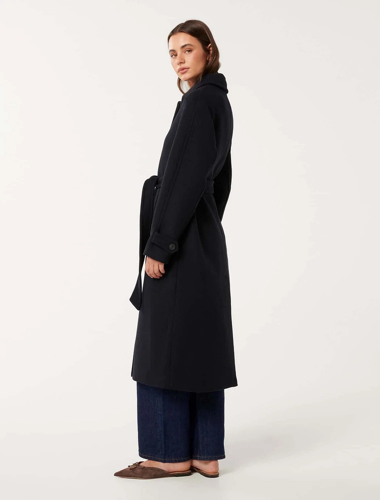 Dallas Single-Breasted Wrap Coat