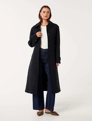 Dallas Single-Breasted Wrap Coat