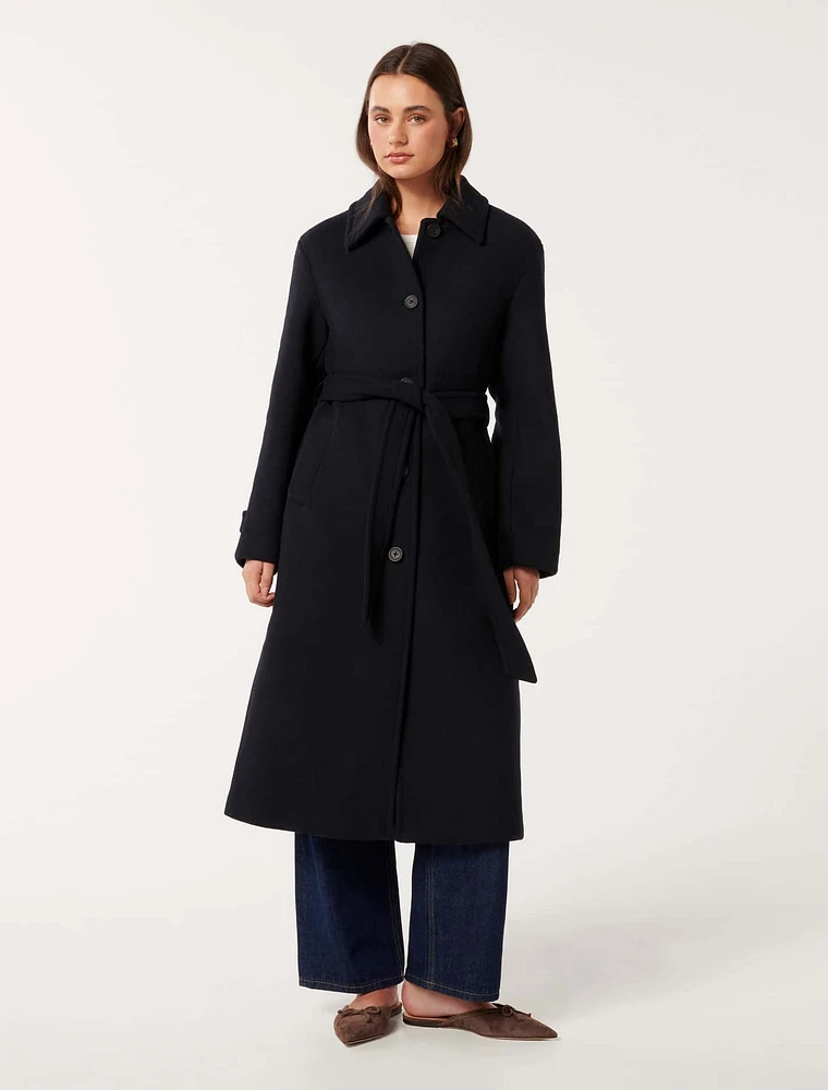 Dallas Single-Breasted Wrap Coat