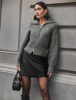 Ivanna Vegan Crocodile Mini Skirt