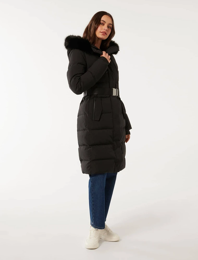 Cori Longline Down Puffer Coat