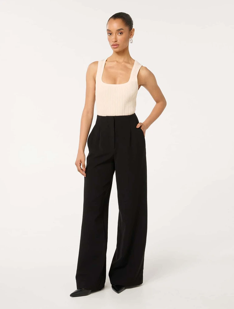 Alma Petite Straight-Leg Pants