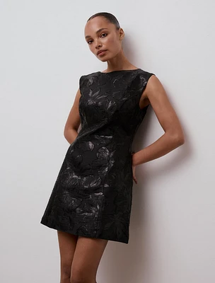 Evan Jacquard Mini Dress