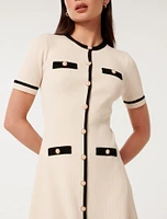 Kerry Contrast Knit Mini Dress