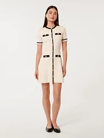 Kerry Contrast Knit Mini Dress