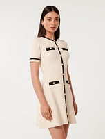 Kerry Contrast Knit Mini Dress