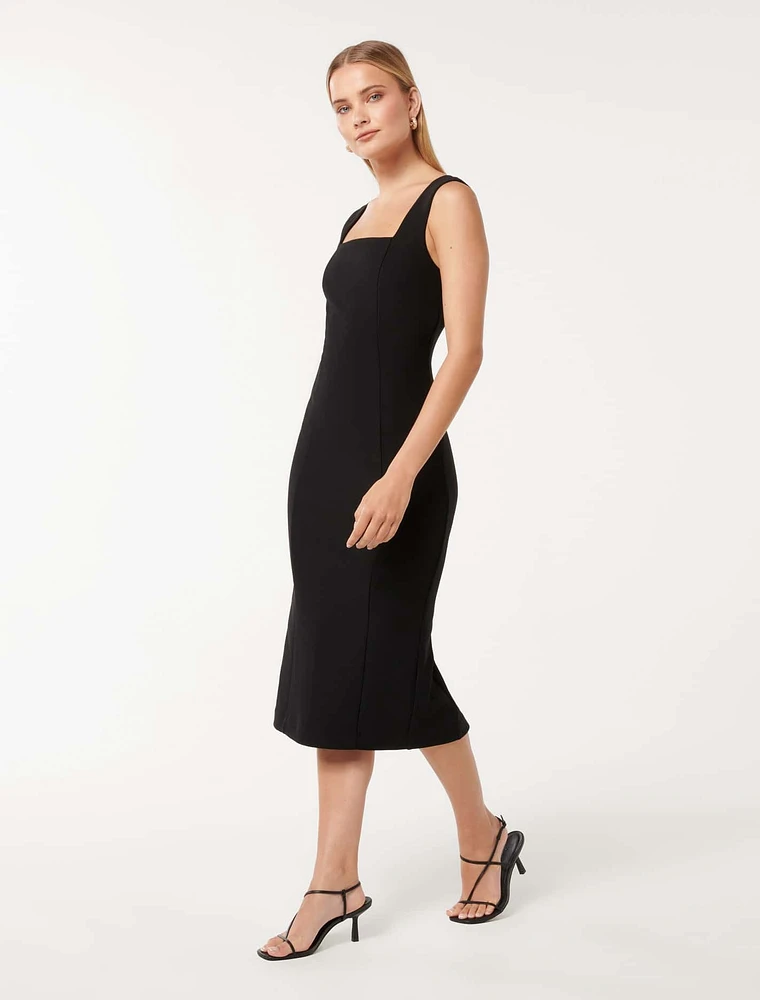 Tracey Fitted Bodycon Midi Dress