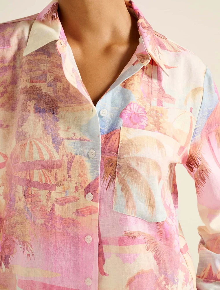 Lydia Oversized Linen Shirt