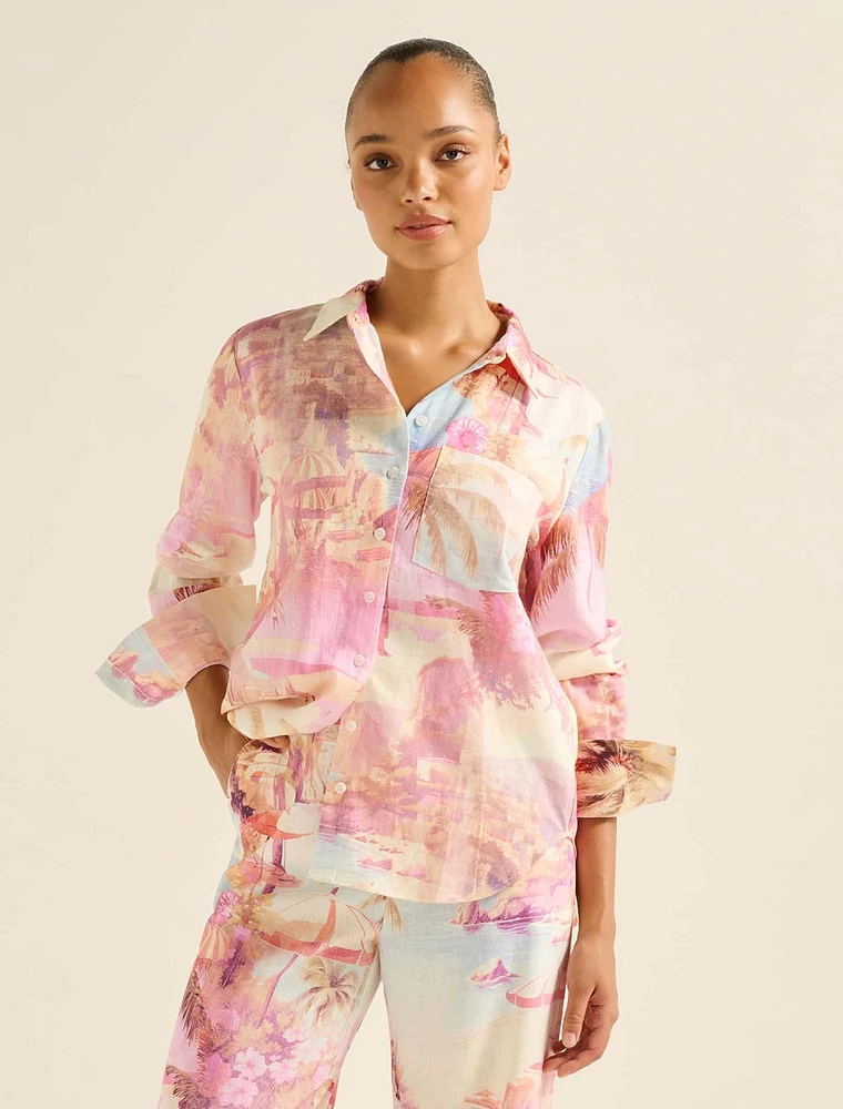 Lydia Oversized Linen Shirt