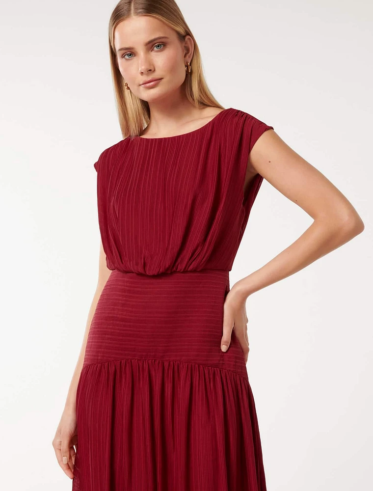 Lila Crinkle Maxi Dress