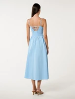 Dylan Shirred Cotton Midi