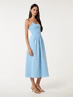 Dylan Shirred Cotton Midi