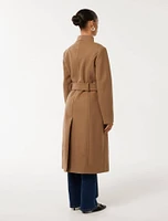 Ari Petite Funnel-Neck Coat