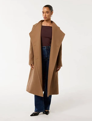 Ari Petite Funnel-Neck Coat