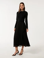 Giana Embellished Pleat Dress