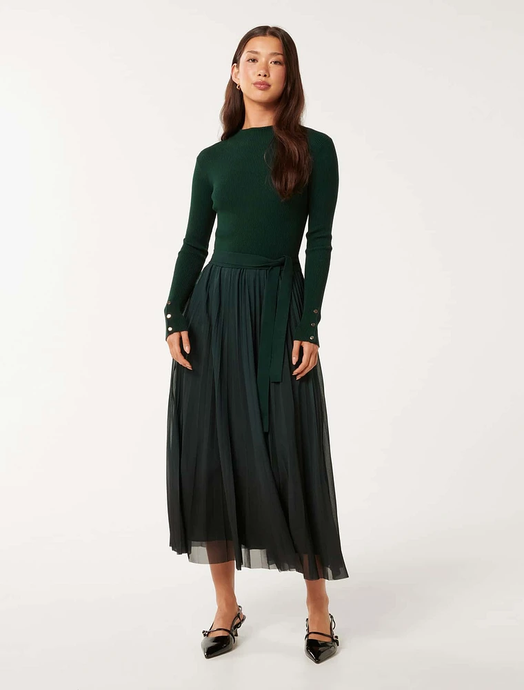 Kaylie Pleated Dress