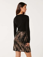 Kylie Sequin Knit Dress