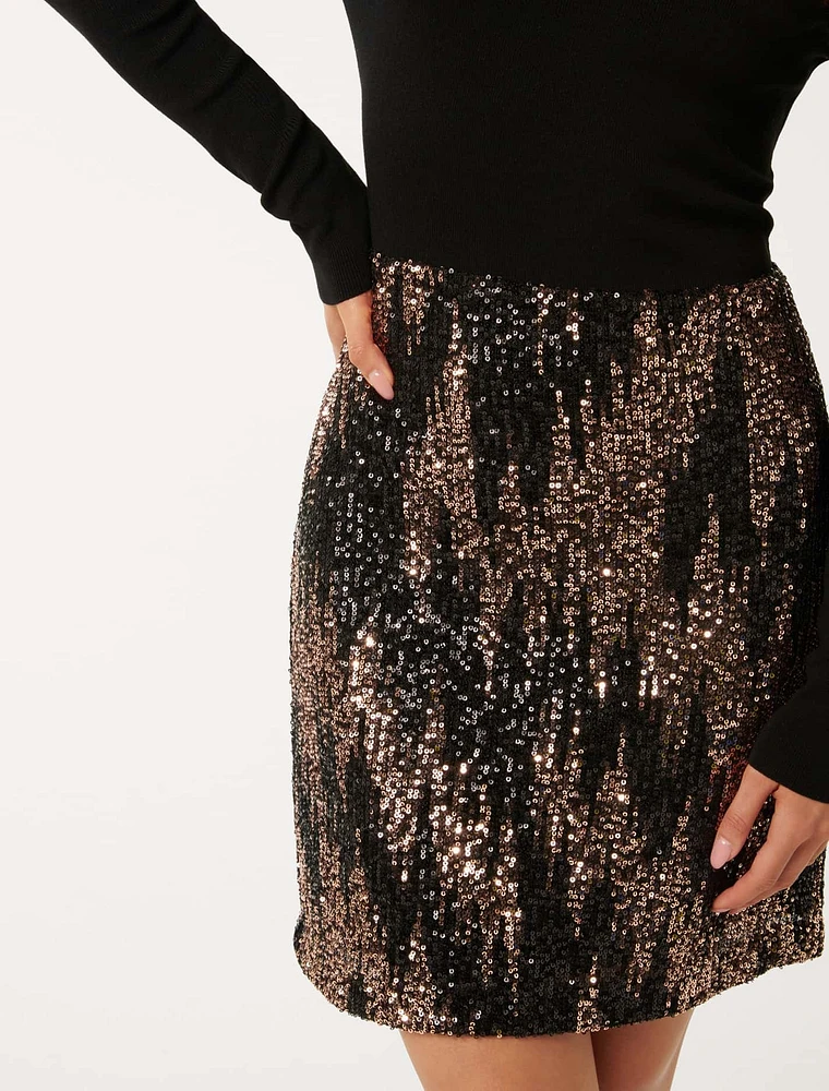 Kylie Sequin Knit Dress