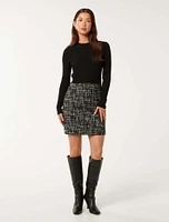 Gina Boucle Knit Mini Dress