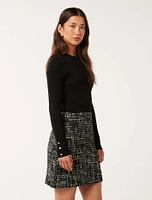 Gina Boucle Knit Mini Dress