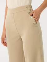 Kehlani Button Wide Leg Pant