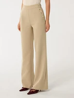 Kehlani Button Wide Leg Pant