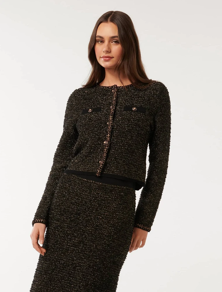 Anais Tweed Co-ord Cardigan