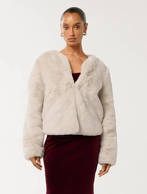 Lana Petite Faux-Fur Coat