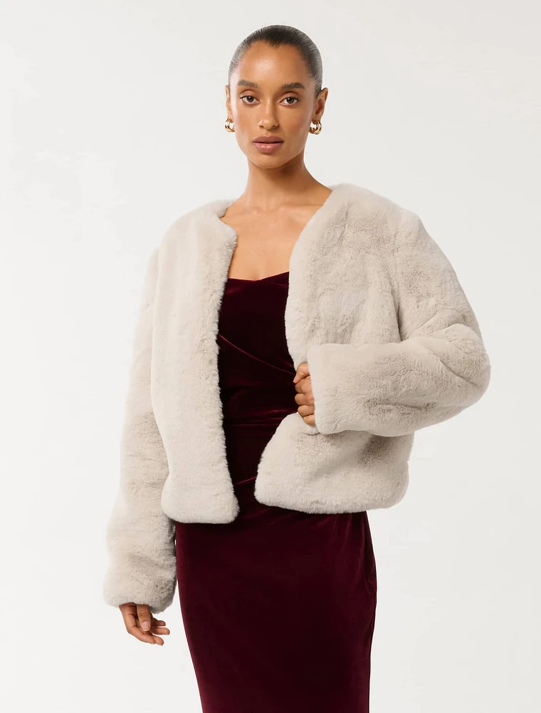 Lana Petite Faux-Fur Coat