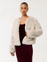 Lana Petite Faux-Fur Coat
