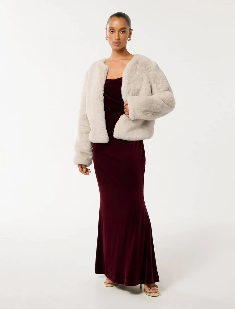 Lana Petite Faux-Fur Coat
