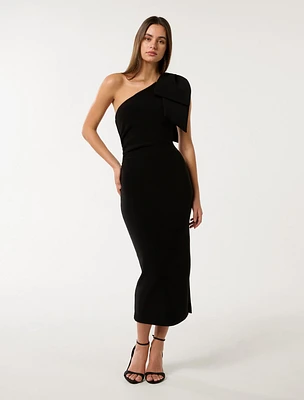 Jade Bow Bodycon Midi Dress