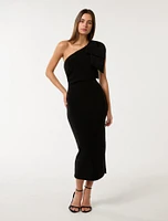 Jade Bow Bodycon Midi Dress