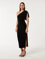 Jade Bow Bodycon Midi Dress