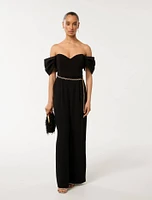 Lea Petite Off-Shoulder Jumpsuit