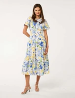Eleanor Short Sleeve Cotton Midi