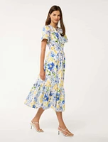 Eleanor Short Sleeve Cotton Midi
