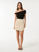 Lettie Wrap Mini Skirt