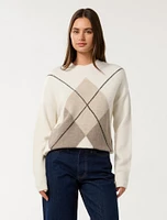 Emma Argyle Knit Sweater