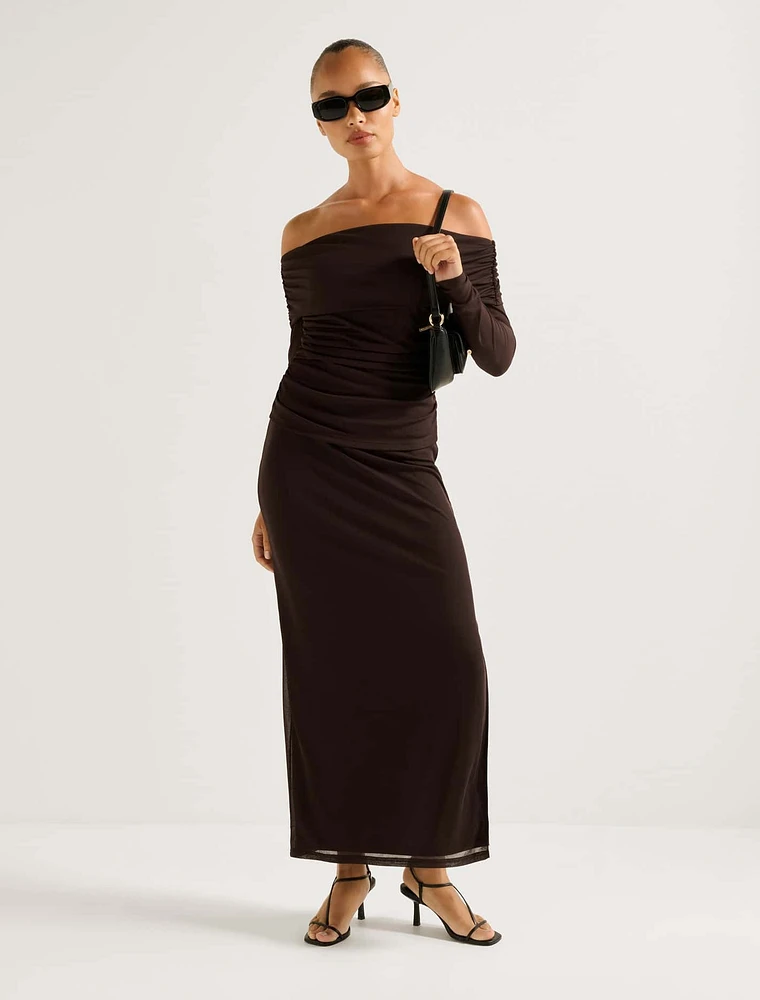 Mia Mesh Maxi Skirt