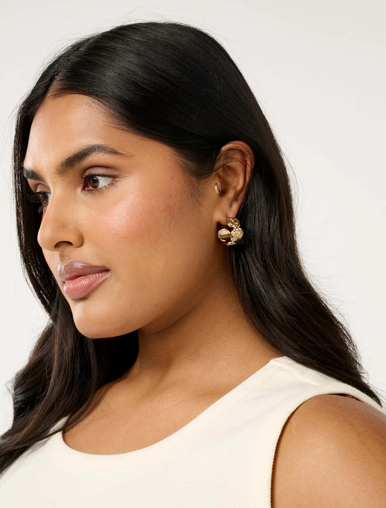 Signature Carley Disc Hoop Earrings