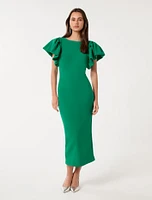 Liz Frill Sleeve Bodycon Dress