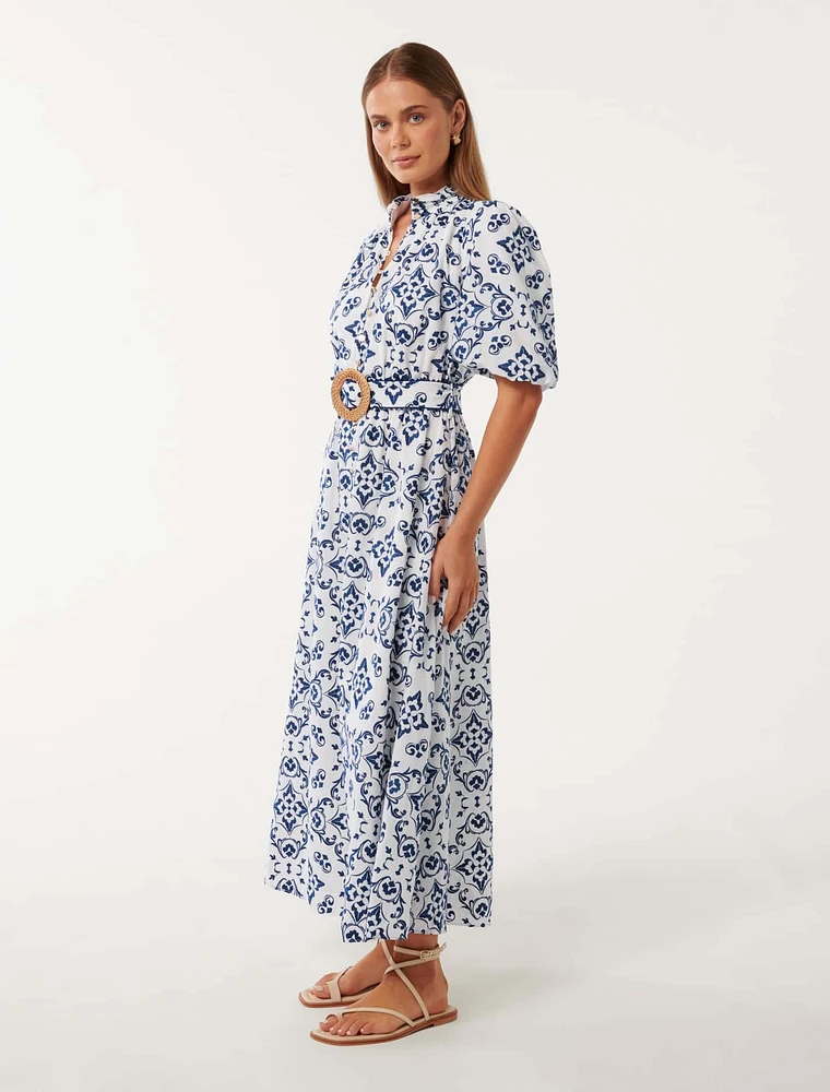 Rhiannon Embroidered Midi Dress