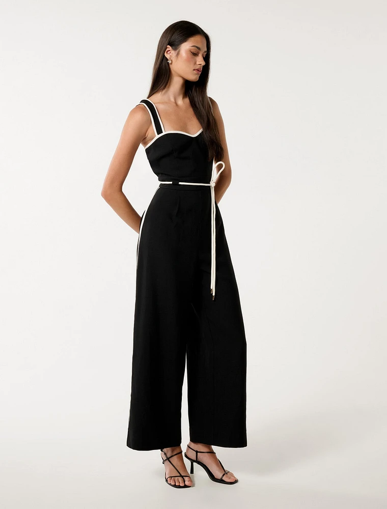 Rosalind Tipped Jumpsuit