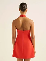 Ricki Halter Hook and Eye Mini Dress