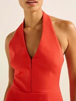 Ricki Halter Hook and Eye Mini Dress