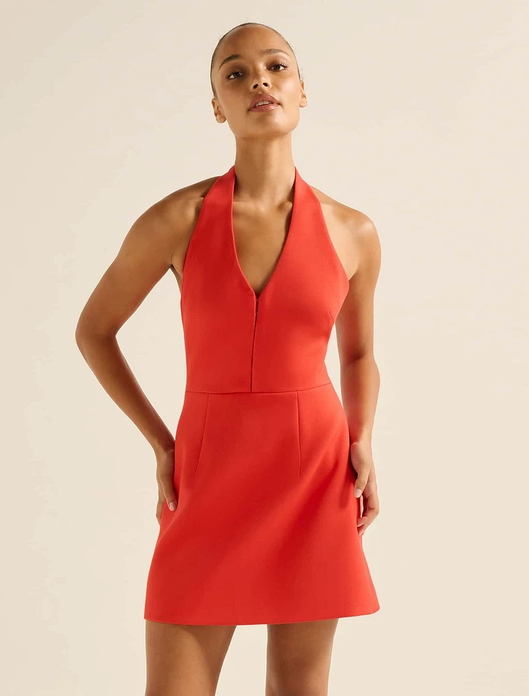 Ricki Halter Hook and Eye Mini Dress